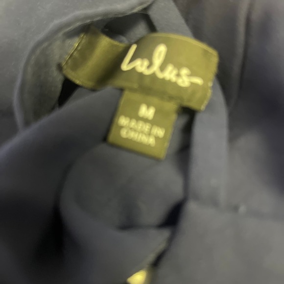 LULU'S SZ M Dreamy Date Night Navy Blue Sleeveless Midi Dress NEW b84 - Picture 5 of 9